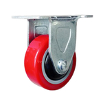 Bánh xe PU đỏ tải trọng nhẹ trục cố định Kyung Chang 2040R A1 PVC