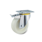 Bánh xe Nylon dòng 4680 tải trọng nặng trục xoay có khóa an toàn Tente 4687UOP250P63