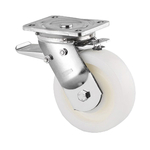 Bánh xe Nylon dòng 9680 tải trọng nặng trục xoay có chốt khóa Tente 9682TOP250x50P63