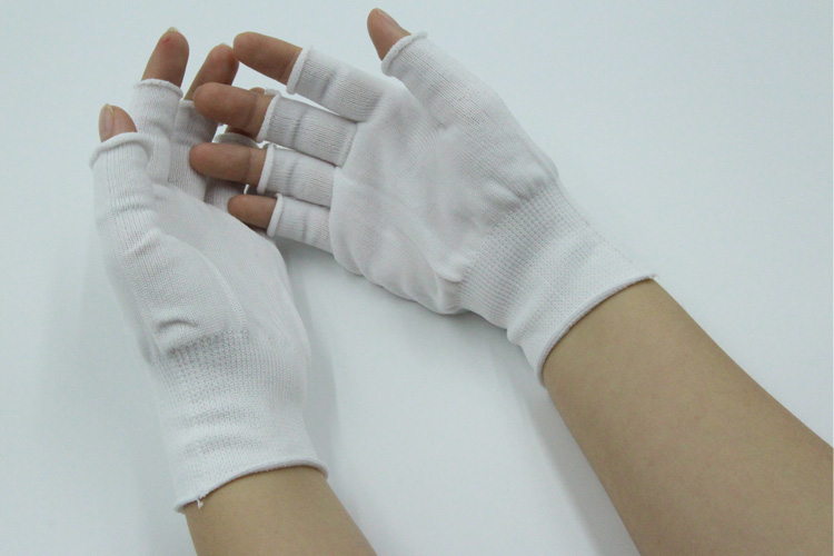 MVW protective gloves without PU coating, open finger MVW-HLF-100S