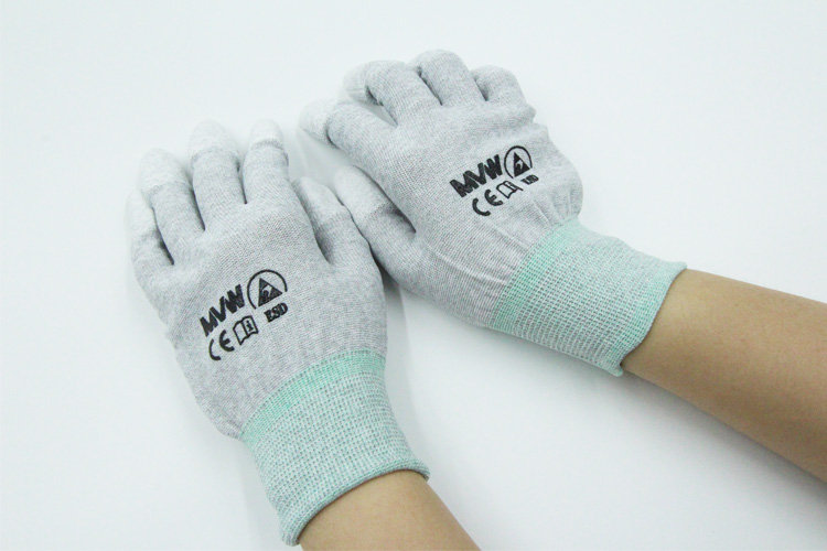Găng tay bảo hộ MVW màu trắng phủ PU lòng bàn tay MVW-WPPC-300M