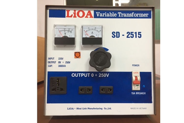 Biến áp vô cấp 1 PHA 3.3kVA LiOA SD-2515